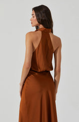 Jelyn Satin Midi Dress